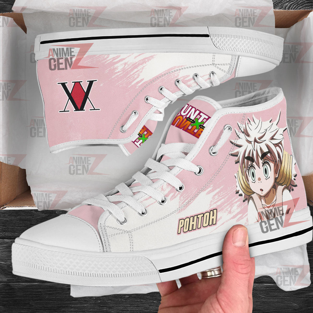 Hunter x Hunter Komugi High Top Shoes Custom Anime Shoes