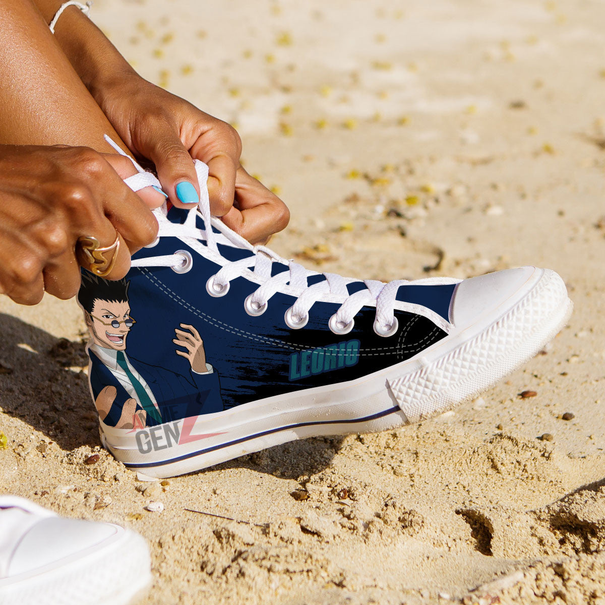 Hunter x Hunter Leorio Paradinight High Top Shoes Custom Anime Shoes