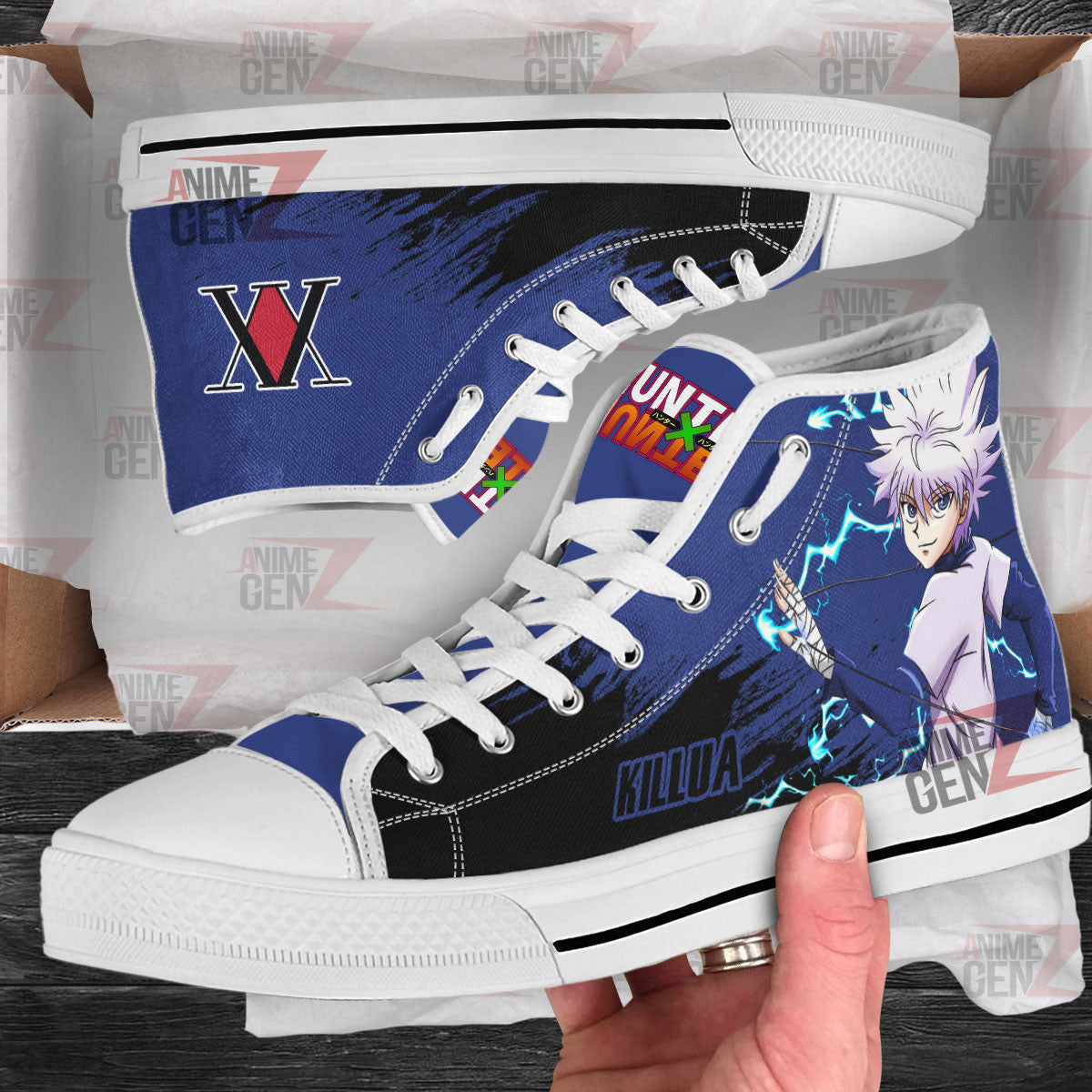Hunter x Hunter Zoldyck Killua High Top Shoes Custom Anime Shoes