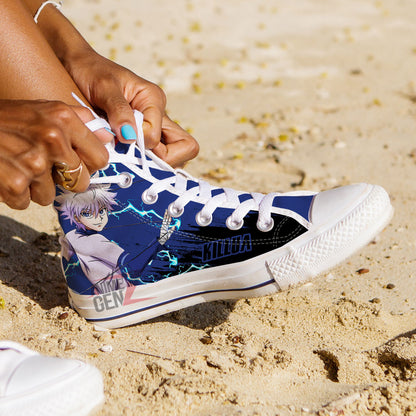 Hunter x Hunter Zoldyck Killua High Top Shoes Custom Anime Shoes