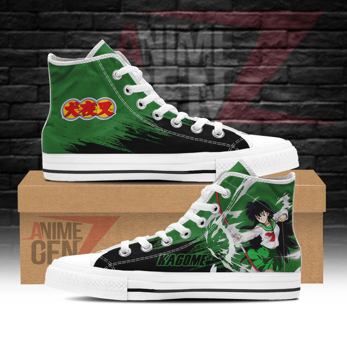 Inuyasha Higurashi Kagome High Top Shoes Custom Anime Shoes