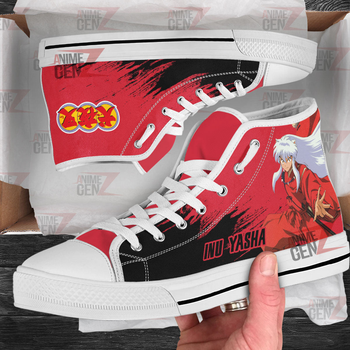 Inuyasha Inu Yasha High Top Shoes Custom Anime Shoes