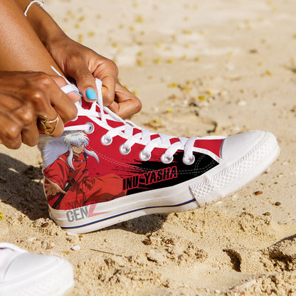 Inuyasha Inu Yasha High Top Shoes Custom Anime Shoes