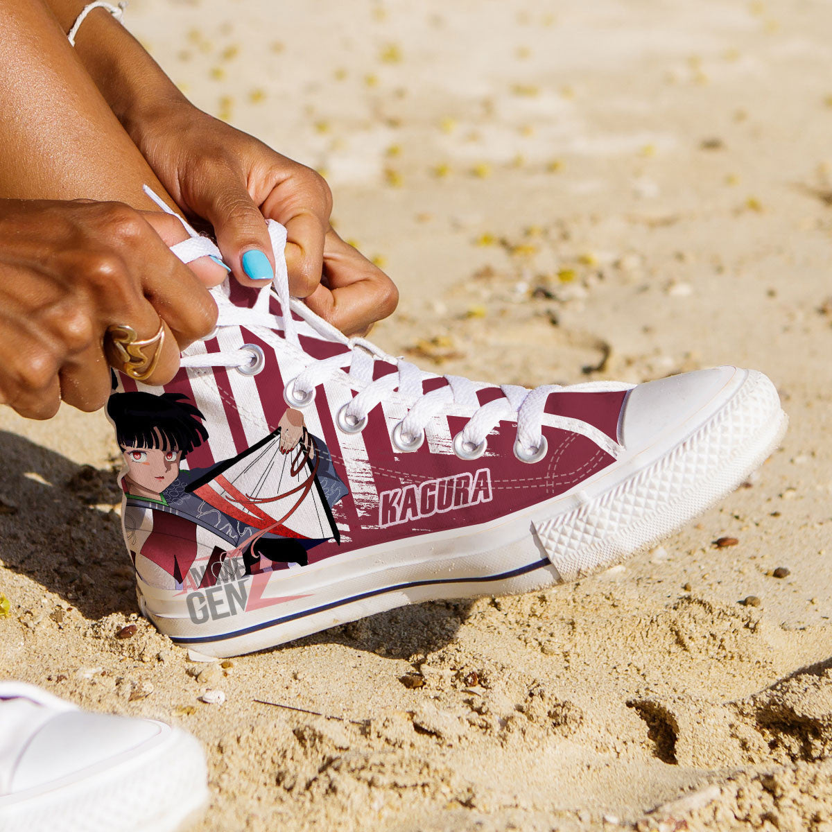Inuyasha Kagura High Top Shoes Custom Anime Shoes