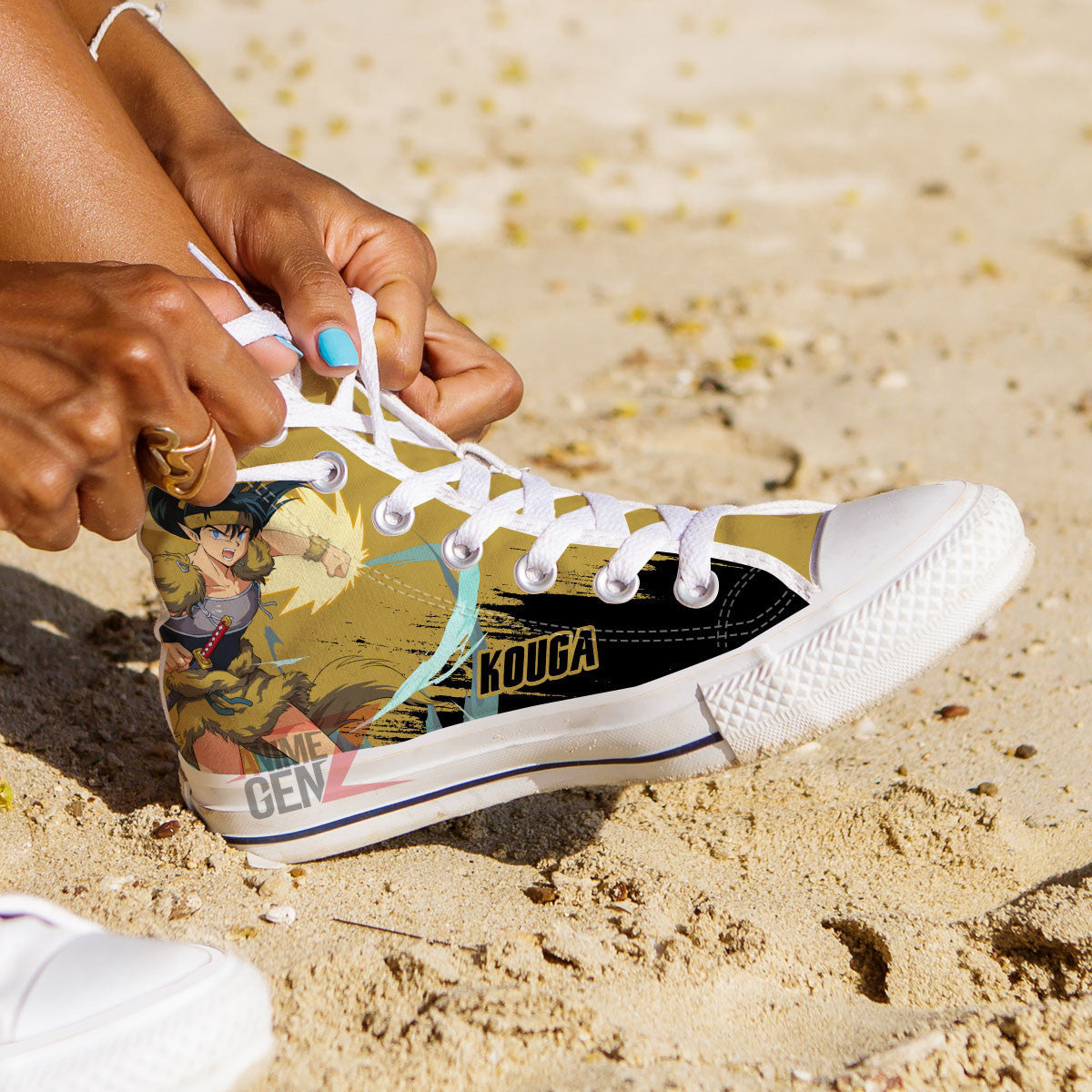 Inuyasha Kouga High Top Shoes Custom Anime Shoes