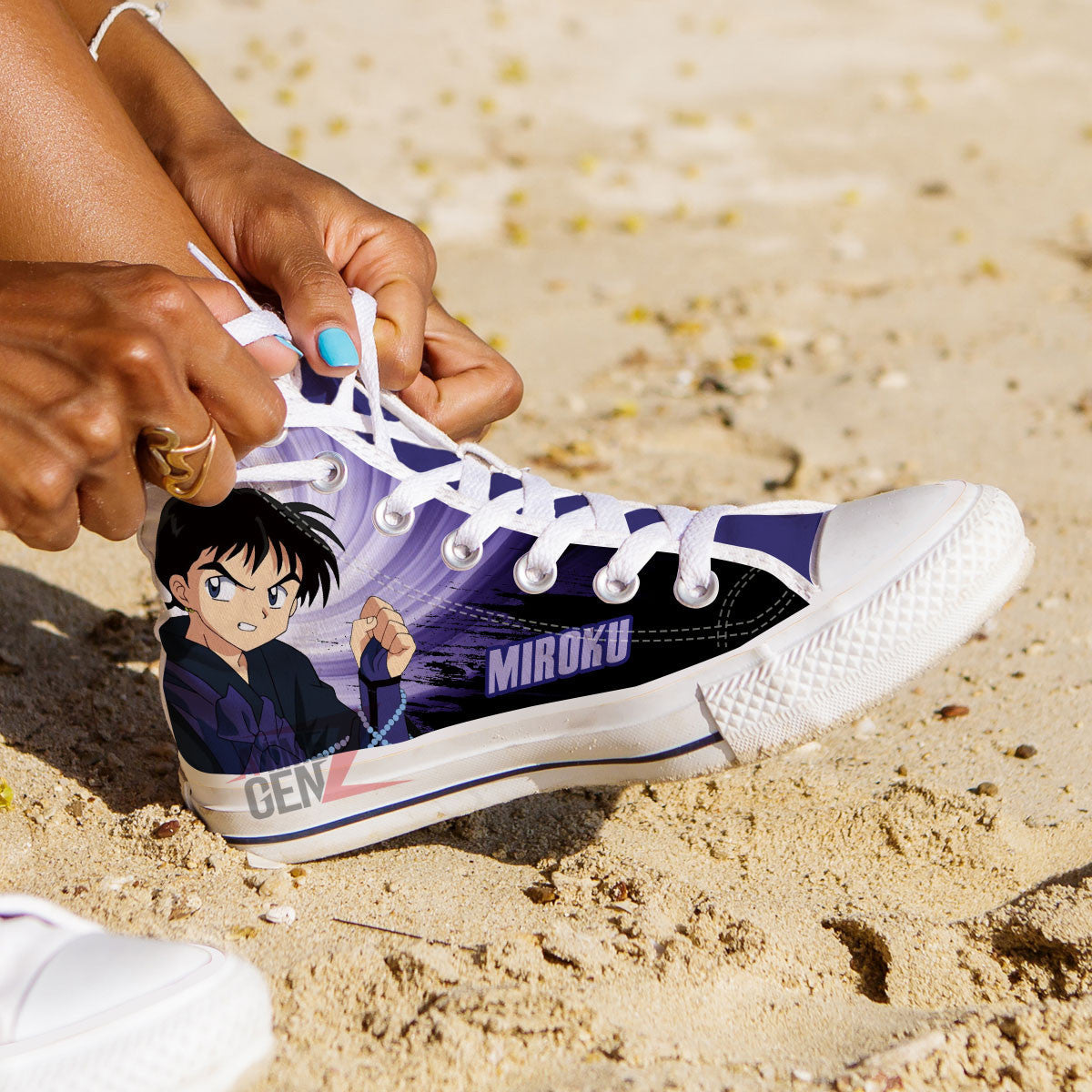 Inuyasha Miroku High Top Shoes Custom Anime Shoes