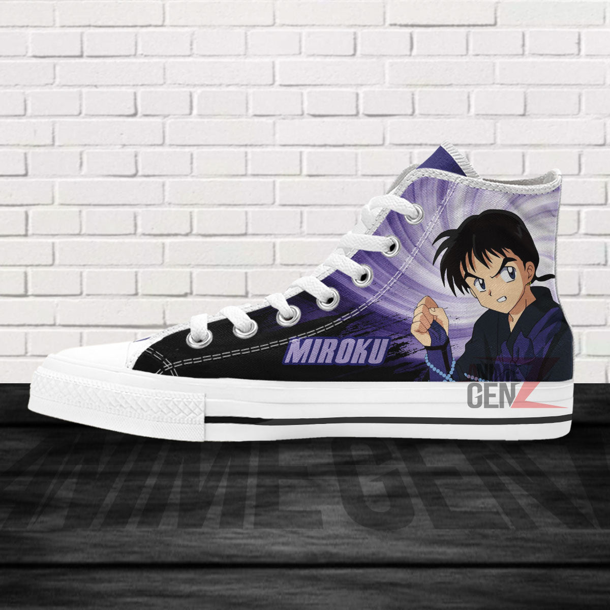 Inuyasha Miroku High Top Shoes Custom Anime Shoes