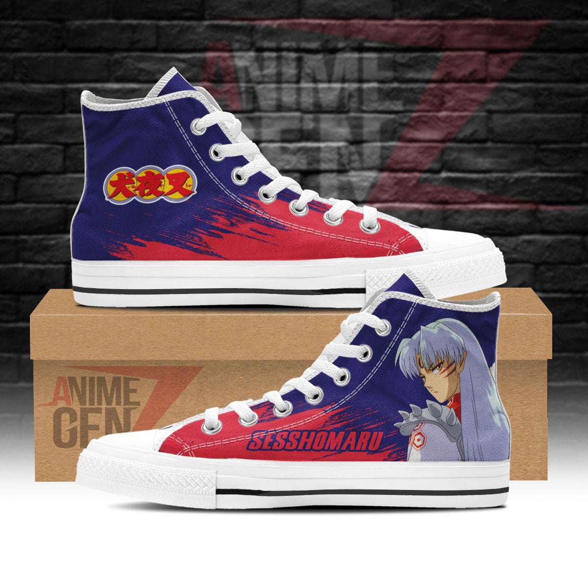 Inuyasha Sesshomaru High Top Shoes Custom Anime Shoes