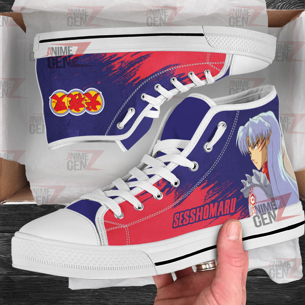 Inuyasha Sesshomaru High Top Shoes Custom Anime Shoes