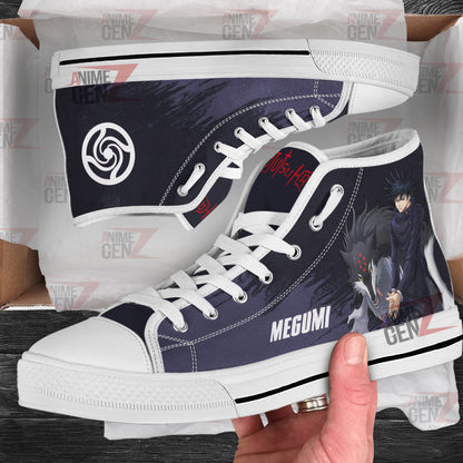 Jujutsu Kaisen Megumi High Top Shoes Custom Anime Sneakers