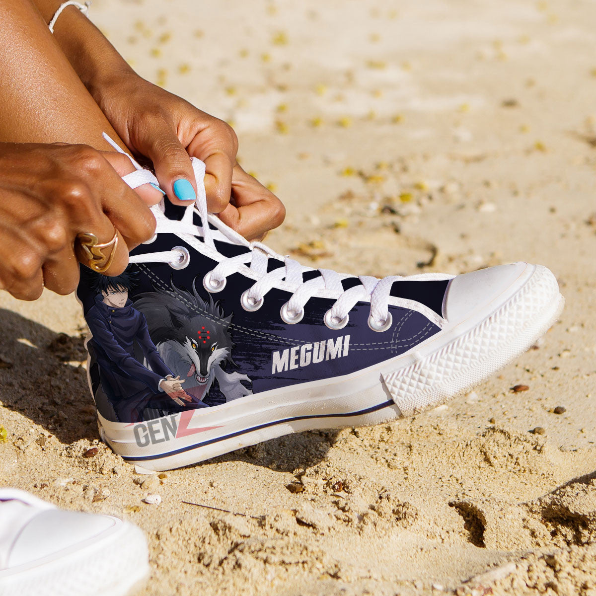 Jujutsu Kaisen Megumi High Top Shoes Custom Anime Sneakers