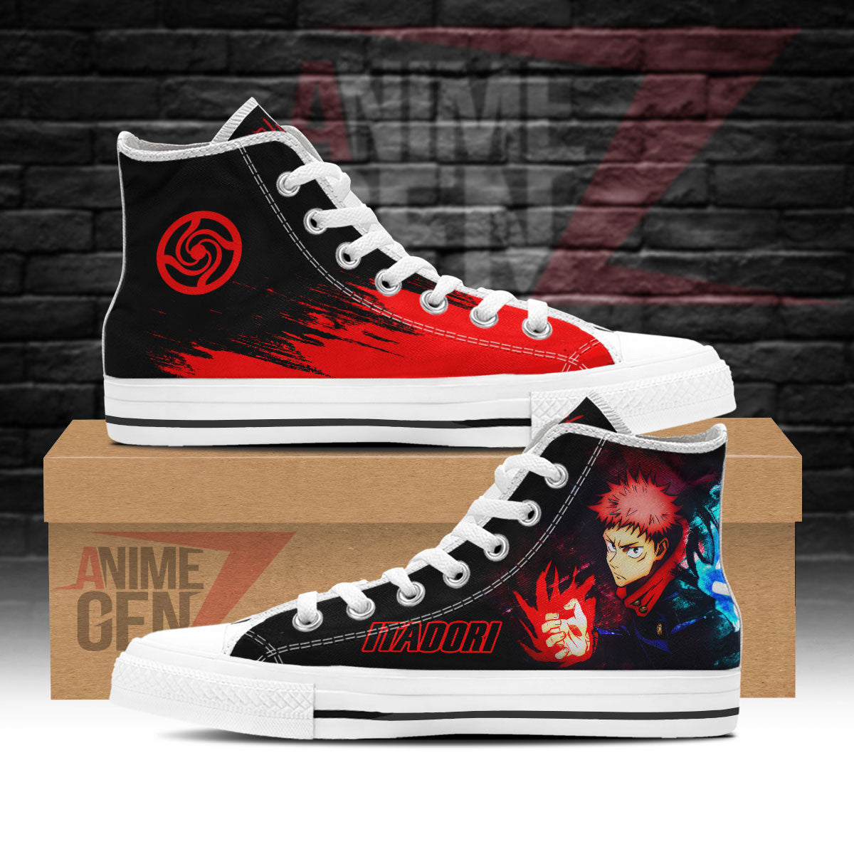 Jujutsu Kaisen Yuji Itadori High Top Shoes Custom Anime Sneakers