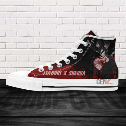 Jujutsu Kaisen Yuji Itadori Sukuna High Top Shoes Custom Anime Sneakers