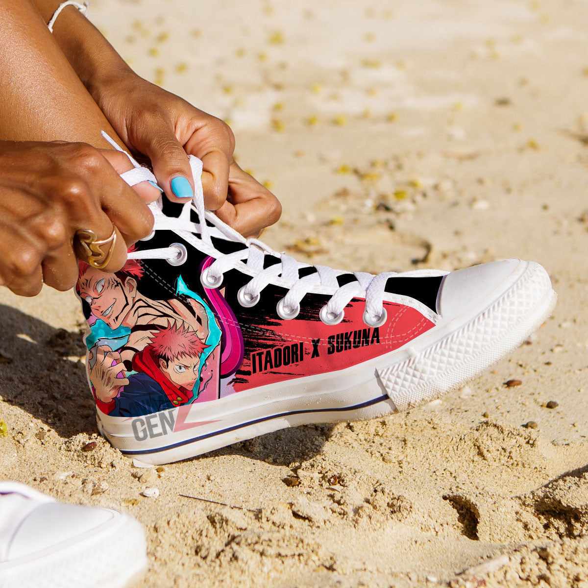 Jujutsu Kaisen Yuji Itadori Sukuna High Top Shoes Custom Anime Sneakers