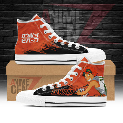 Cowboy Bebop Edward Wong High Top Shoes Custom Anime Sneakers
