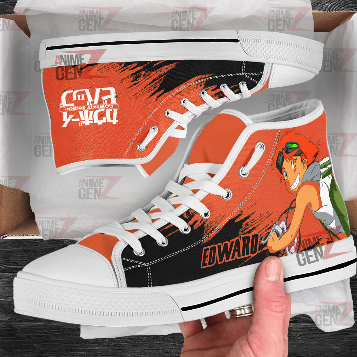 Cowboy Bebop Edward Wong High Top Shoes Custom Anime Sneakers