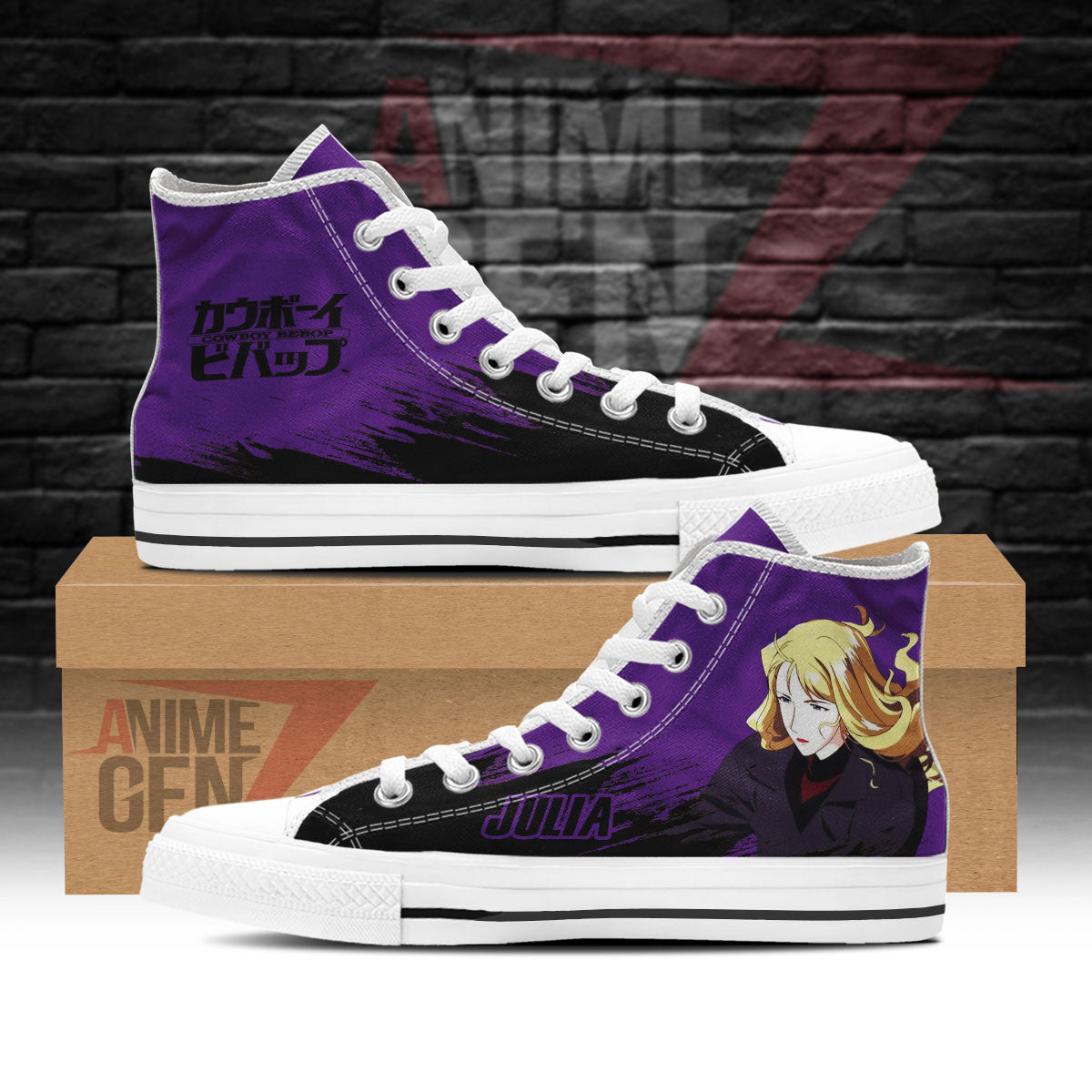 Cowboy Bebop Julia High Top Shoes Custom Anime Sneakers
