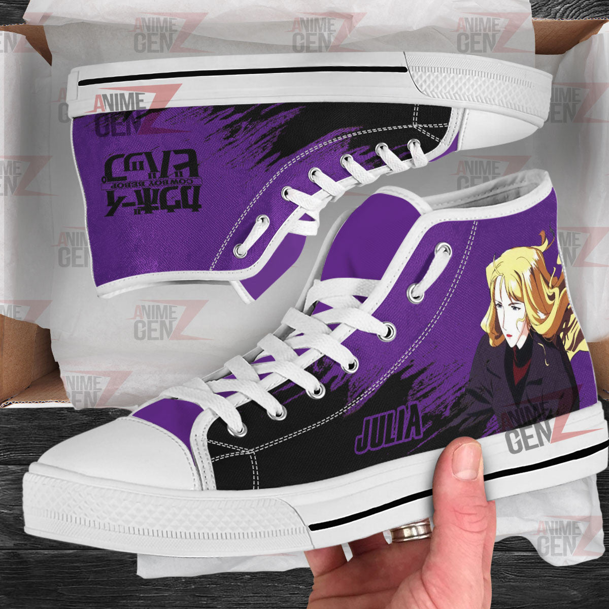 Cowboy Bebop Julia High Top Shoes Custom Anime Sneakers