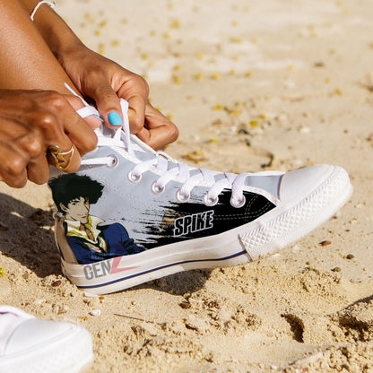 Cowboy Bebop Spike Spiegel High Top Shoes Custom Anime Sneakers