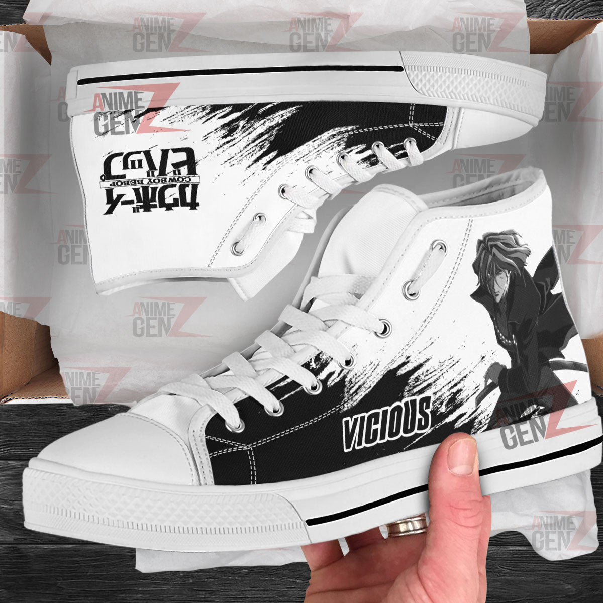 Cowboy Bebop Vicious High Top Shoes Custom Anime Sneakers
