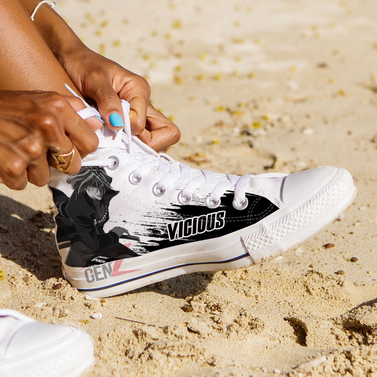 Cowboy Bebop Vicious High Top Shoes Custom Anime Sneakers