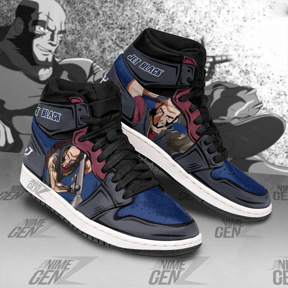 Cowboy Bebop Jet Black JD Sneakers Custom Anime Shoes