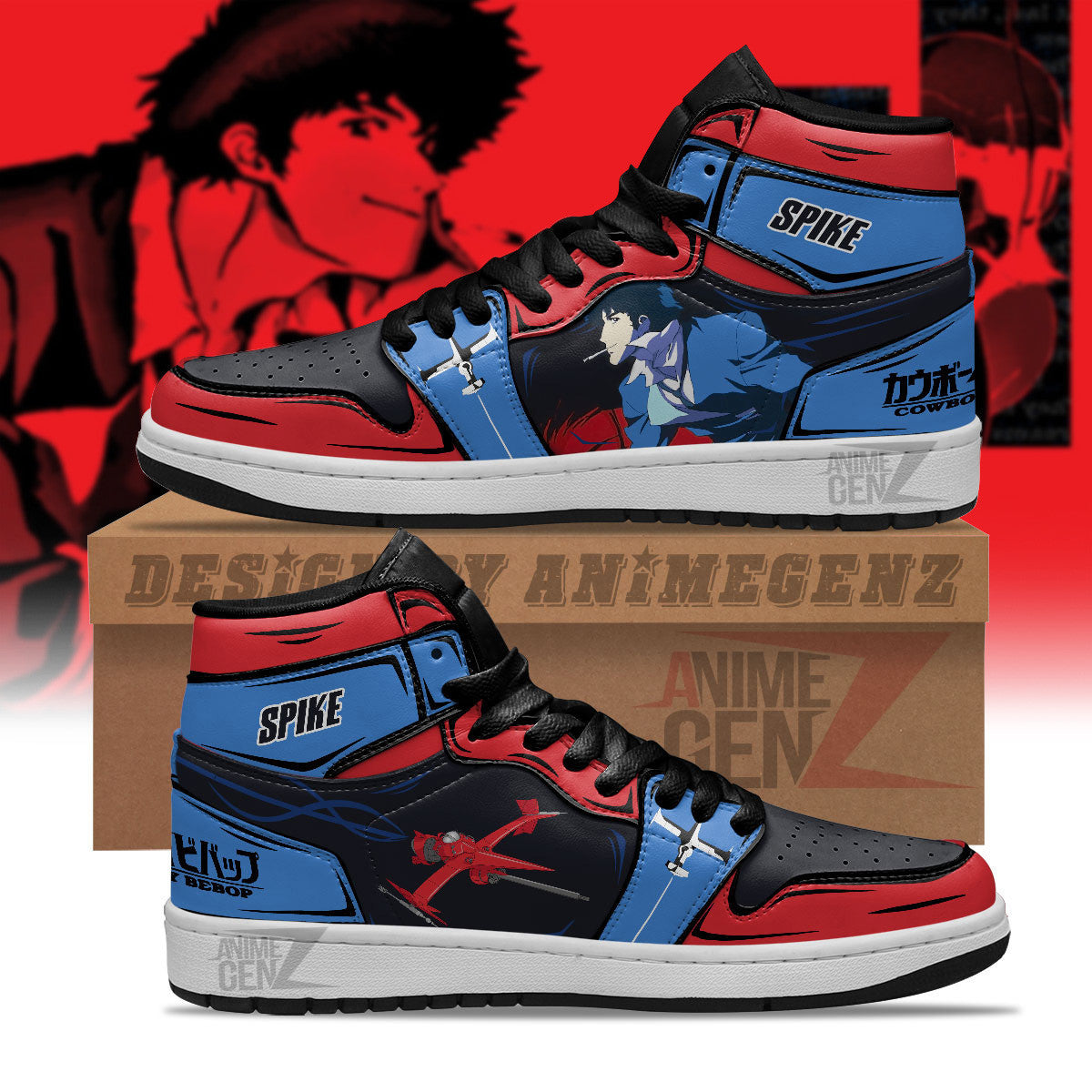 Cowboy Bebop Spike Spiegel JD Sneakers Custom Anime Shoes