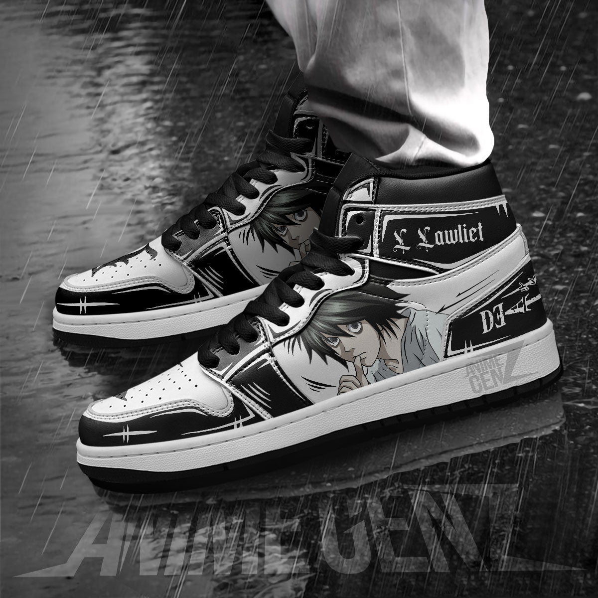 JD Sneakers Death Note L Custom Anime Shoes