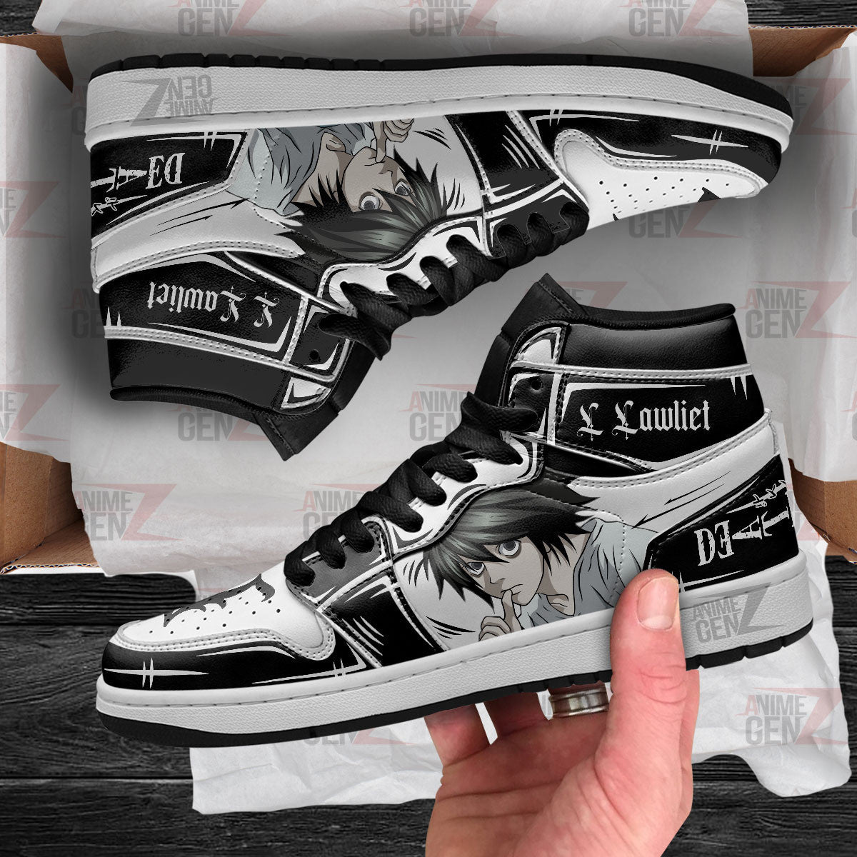 JD Sneakers Death Note L Custom Anime Shoes