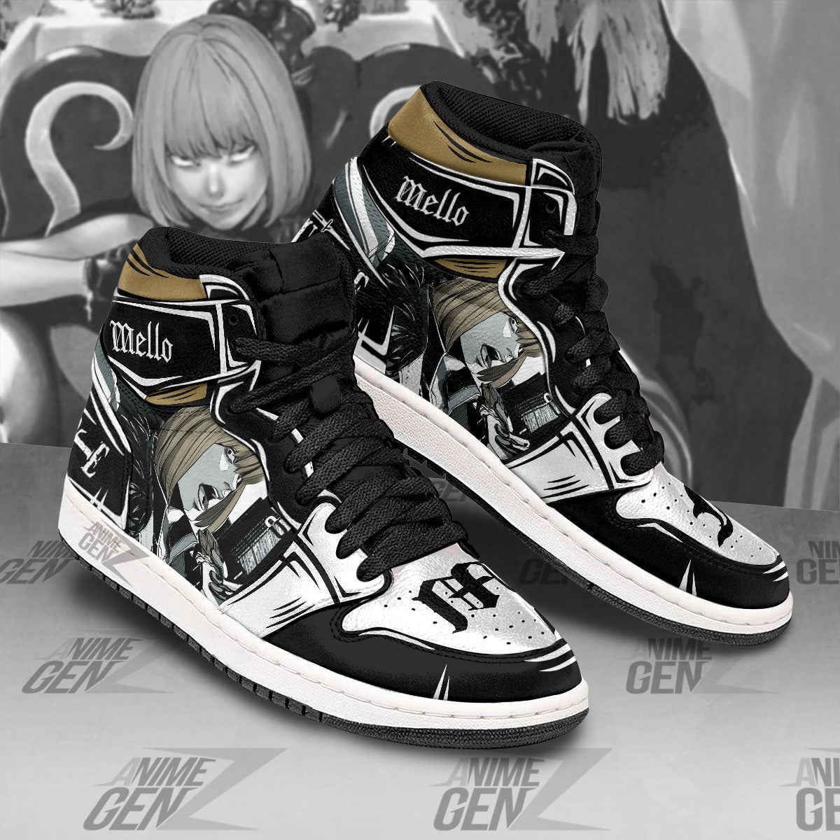 JD Sneakers Death Note Mello Custom Anime Shoes