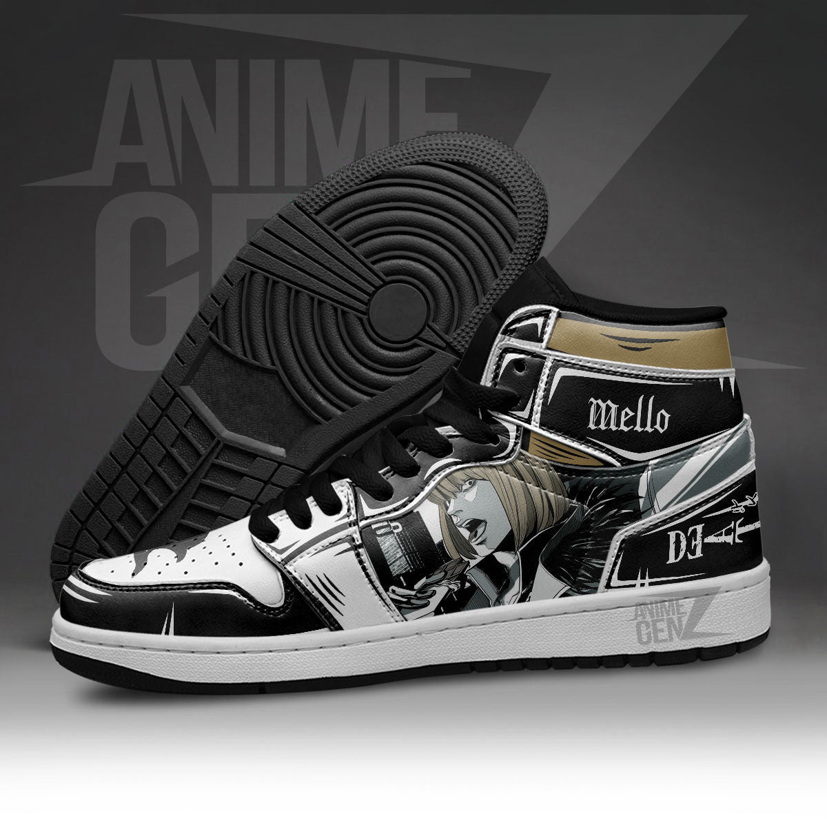 JD Sneakers Death Note Mello Custom Anime Shoes