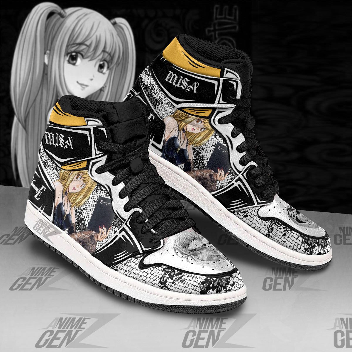 JD Sneakers Death Note Misa Amane Custom Anime Shoes