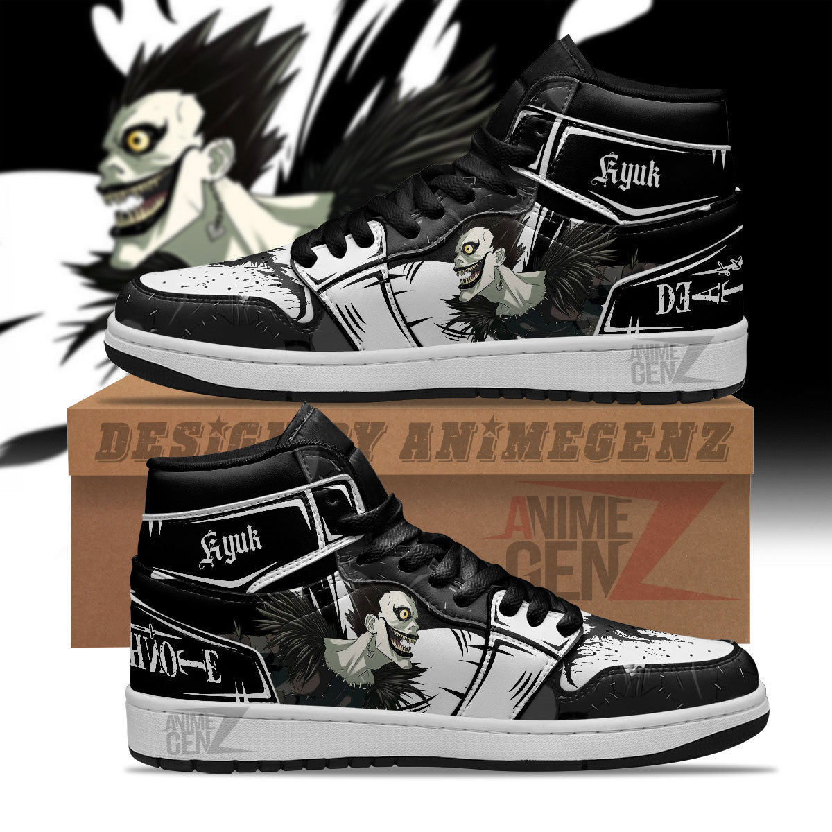 JD Sneakers Death Note Ryuk Custom Anime Shoes