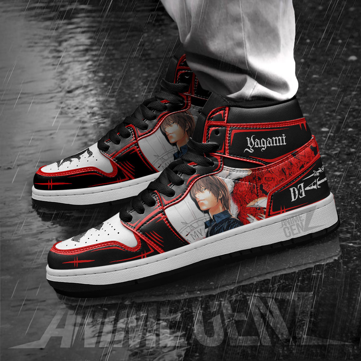 JD Sneakers Death Note Yagami Light Custom Anime Shoes