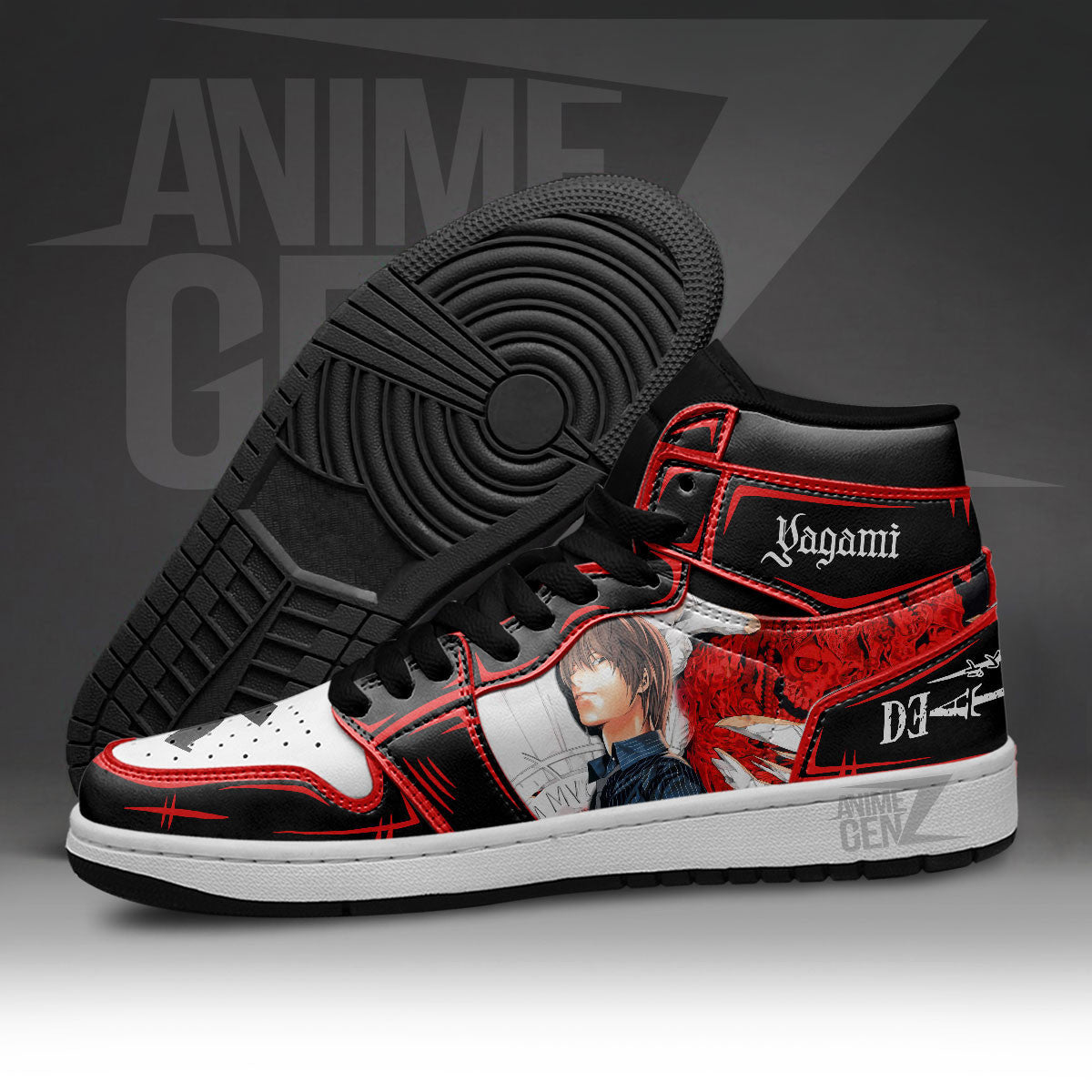 JD Sneakers Death Note Yagami Light Custom Anime Shoes