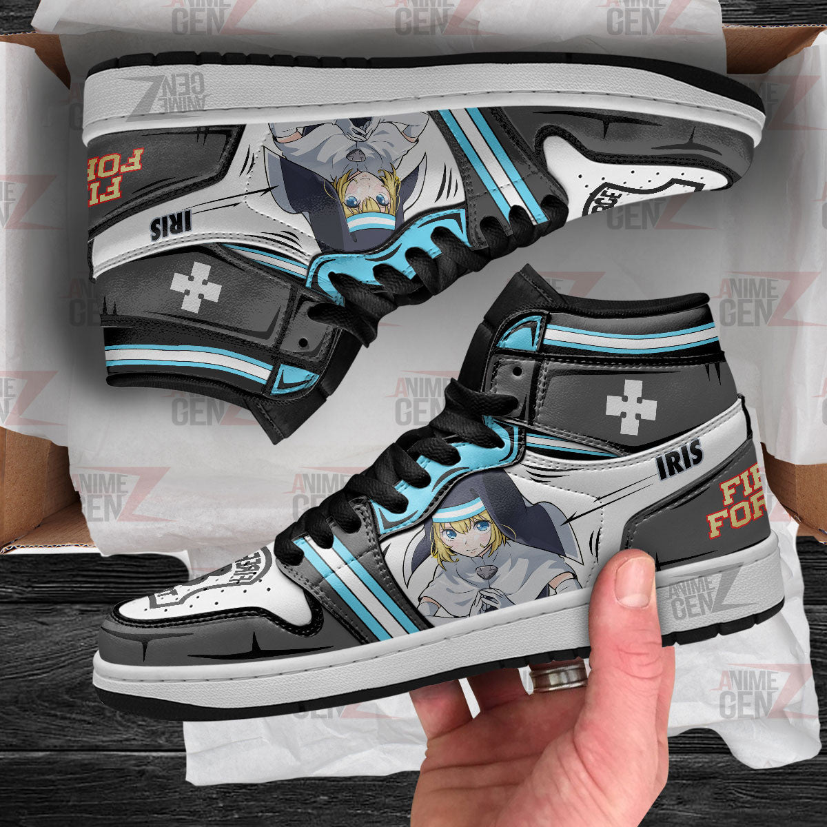 JD Sneakers Fire Force Iris Custom Anime Shoes
