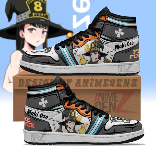 JD Sneakers Fire Force Maki Oze Custom Anime Shoes