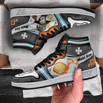 JD Sneakers Fire Force Maki Oze Custom Anime Shoes