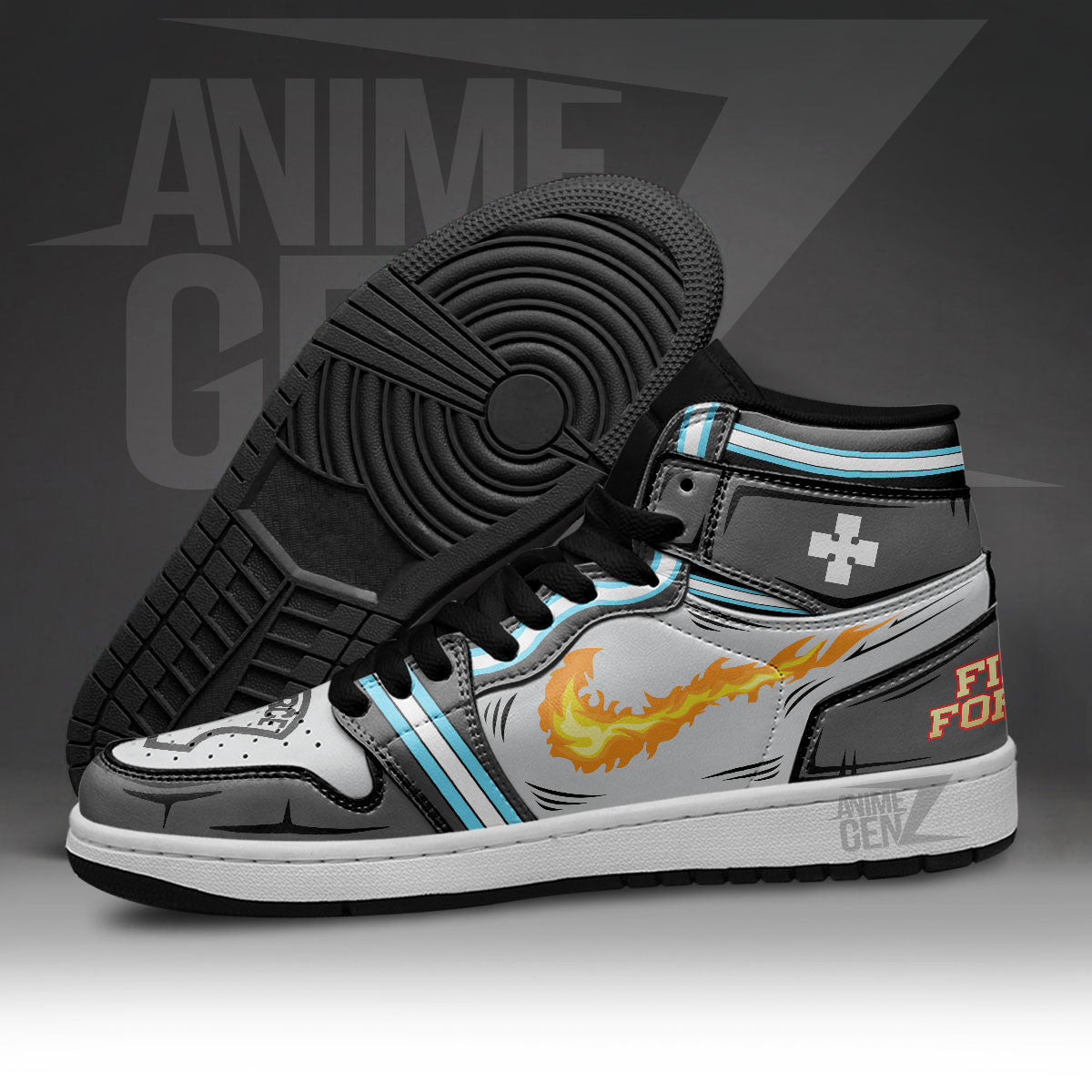 JD Sneakers Fire Force Shinra Kusakabe Custom Anime Shoes