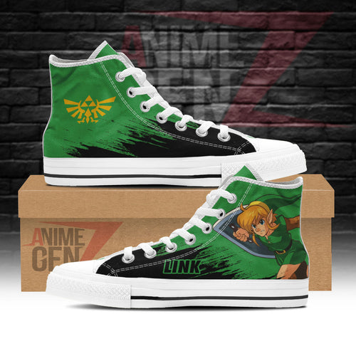 Legend Of Zelda Link High Top Shoes Custom Anime Shoes