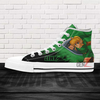 Legend Of Zelda Link High Top Shoes Custom Anime Shoes