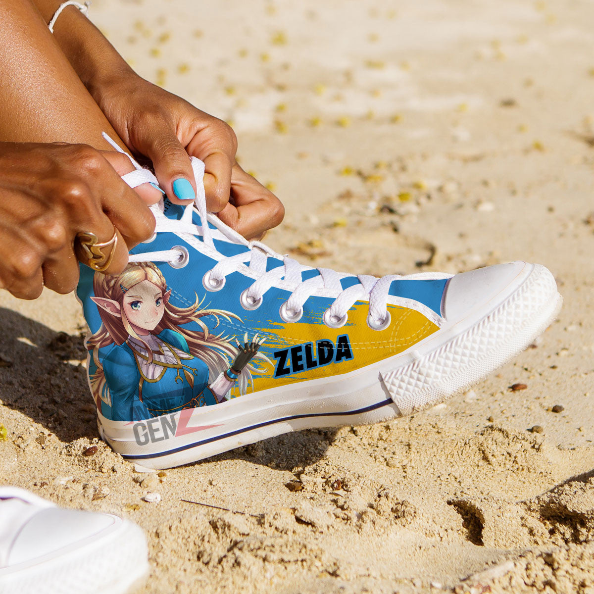 Legend Of Zelda Princess Zelda High Top Shoes Custom Anime Shoes