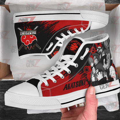 Aktasuki Clan High Top Shoes Custom Anime Sneakers