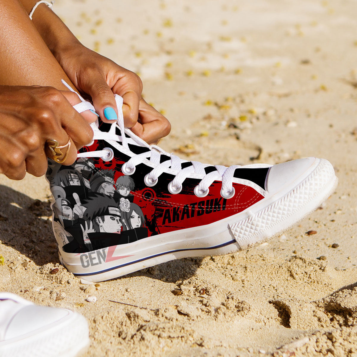 Aktasuki Clan High Top Shoes Custom Anime Sneakers