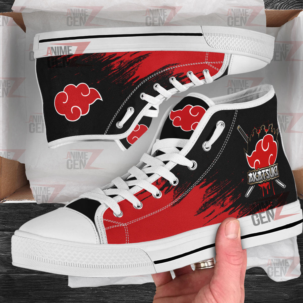 Aktasuki Cloud High Top Shoes Custom Anime Sneakers