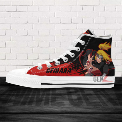 Aktasuki Deidara High Top Shoes Custom Anime Sneakers