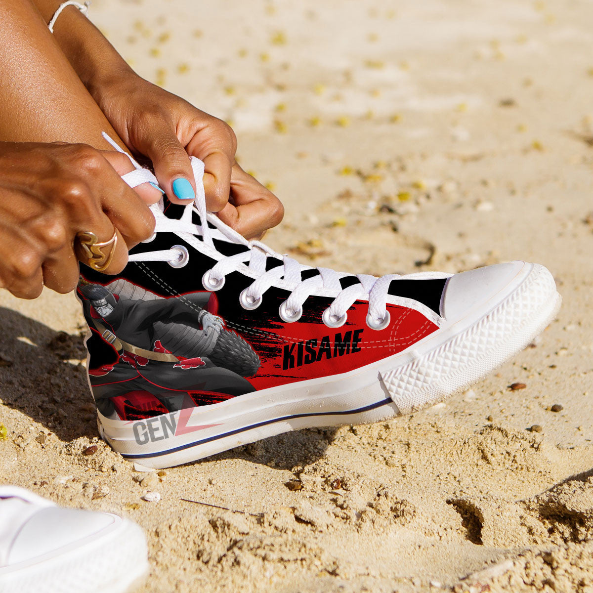 Aktasuki Kisame High Top Shoes Custom Anime Sneakers