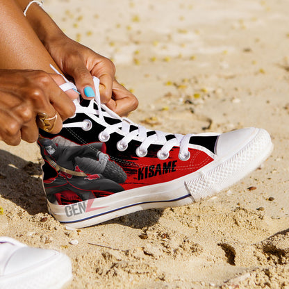 Aktasuki Kisame High Top Shoes Custom Anime Sneakers