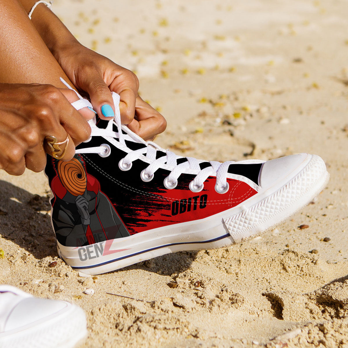 Aktasuki Obito High Top Shoes Custom Anime Sneakers