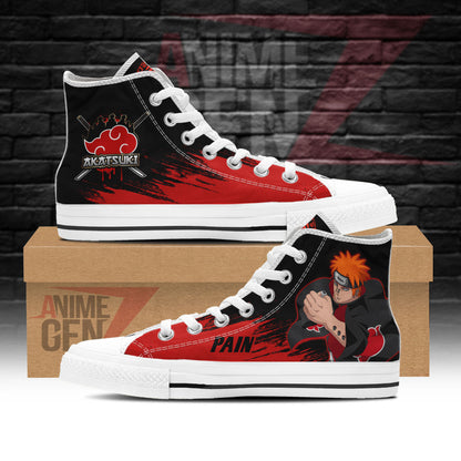 Aktasuki Pain High Top Shoes Custom Anime Sneakers